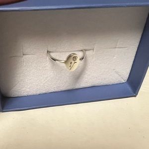 Silver June Birth Flower ring